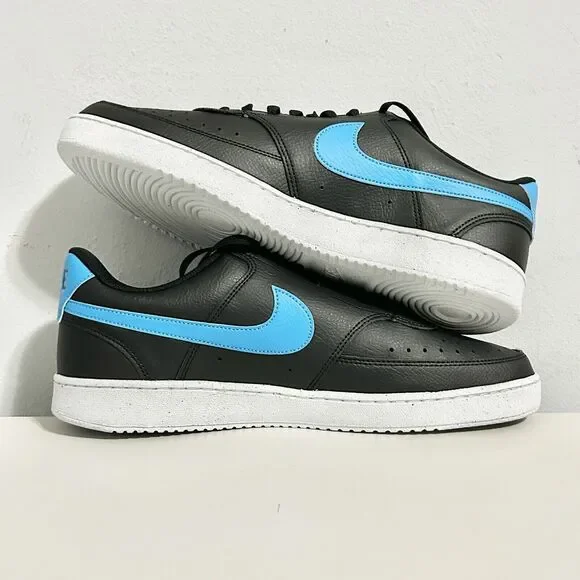 Nike Court Vision Low Next Nature “Black Laser Blue” Men’s Size 11.5-12 Sneakers - Picture 6 of 8